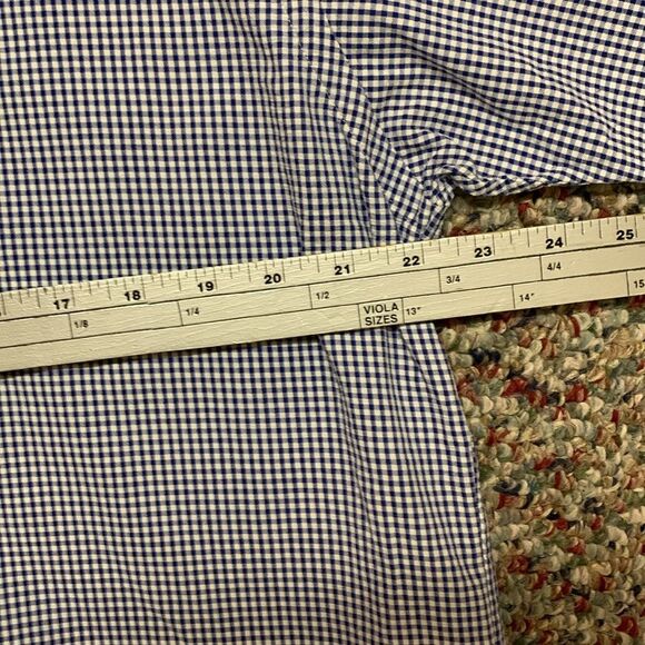 Ralph Lauren Blake Blue White Small Gingham Check SS Button Down Shirt Size M - Picture 10 of 11